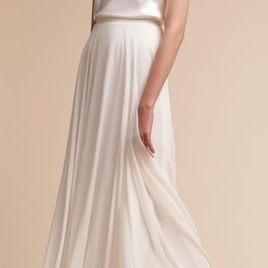 Jenny Yoo BHLDN Ivory Chiffon Skirt